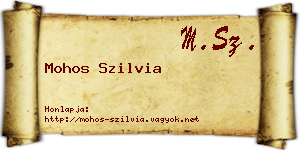Mohos Szilvia névjegykártya